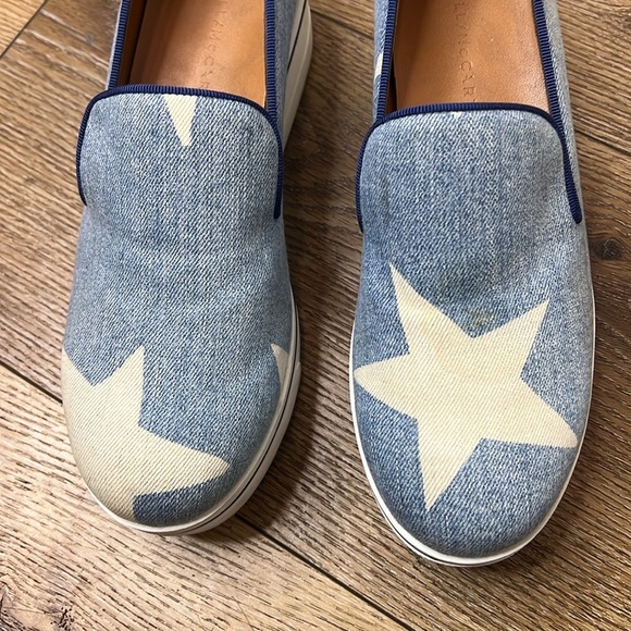Stella McCartney Binx Platform Sneaker Denim Star Pattern Size 40/10US - Picture 5 of 11